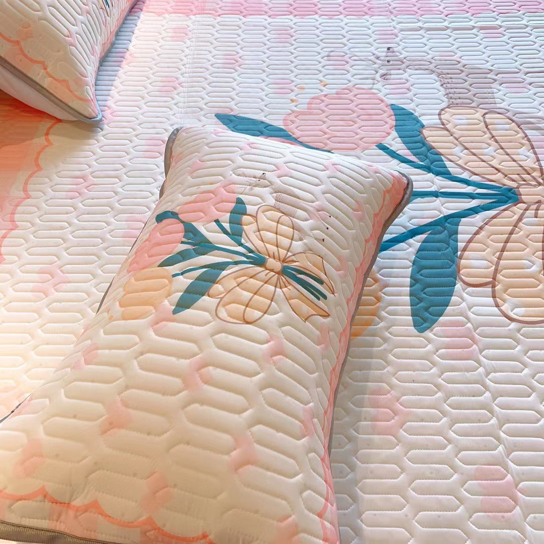 泰国天然皇家乳胶凉席三件套双人软席可折叠防滑水洗冰丝席子批发