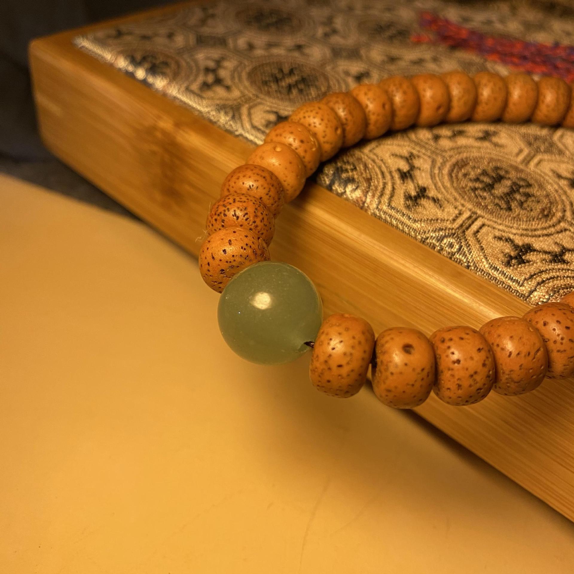 海南毛感料星月手持正月星月菩提陈籽念珠居士佛珠手串古风手链