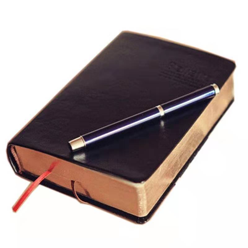 pu皮软皮滚金边笔记本定制 复古刷金边卡书印刷 喷色边书本子订做