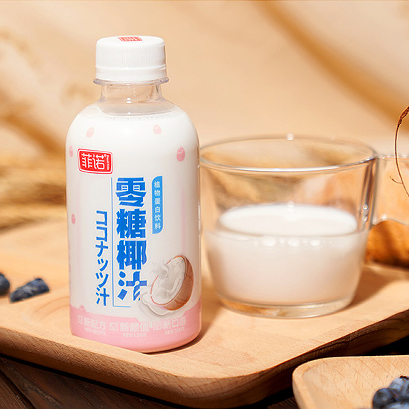 菲诺椰汁瓶装238g*9瓶植物蛋白饮料椰奶新鲜椰子水饮品整箱可代发
