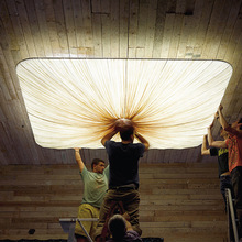 现代简约吸顶灯客厅卧室书房个性布艺灯方形圆形创意温馨墙灯壁灯