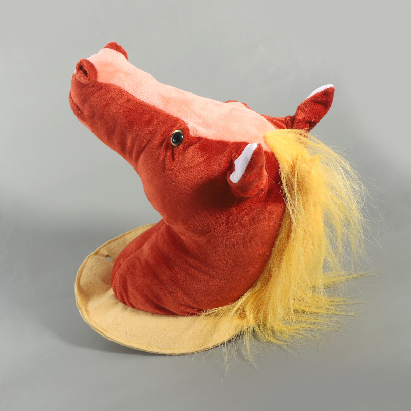 搞怪沙雕礼物cos搞笑动物马头头套网红头套面具全脸表演道具