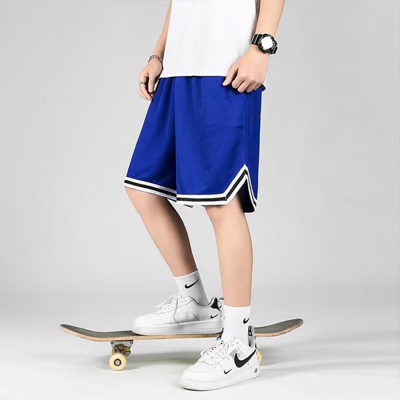 American Basketball Shorts Men's Summer Thin Baggy Track Pants Men's Fashion Brand Ice Silk Quick-Drying Casual Shorts