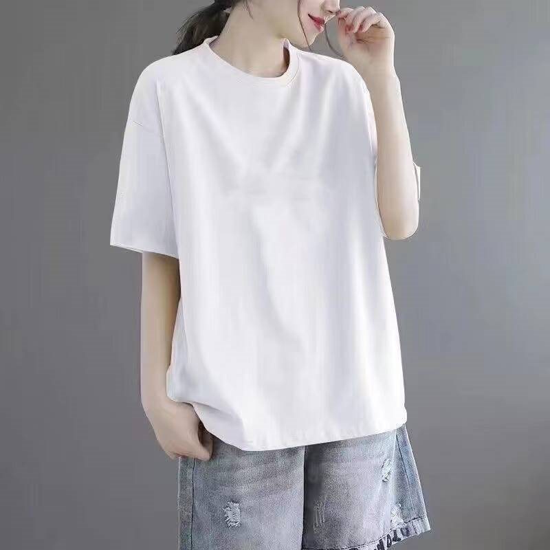 捡漏~尾单剪标专柜撤回外贸大码女装短袖中长款印花t恤女 图片_高清