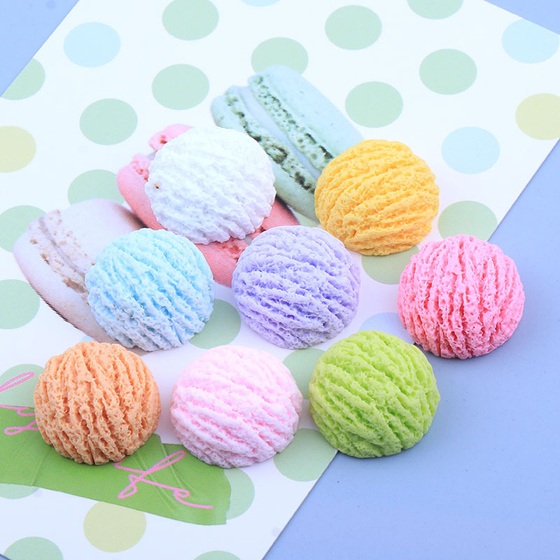 New Macarons Sugar Ball Candy Toy Skates Stickers Cup Sticker DIY Cream Glue Hair Rope Phone Case Resin Accessories Wholesale