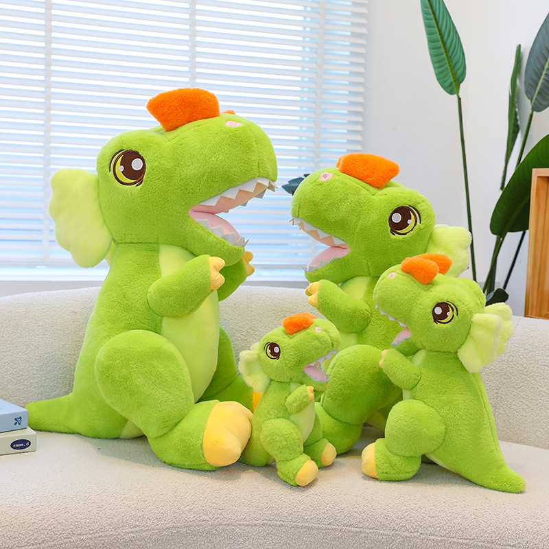 卡通大眼恐龙毛绒玩具霸王龙公仔儿童抱枕安抚玩偶大号抓机娃娃