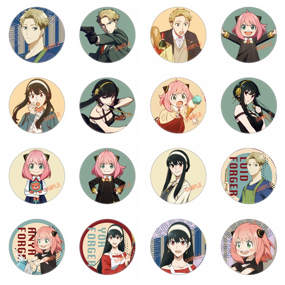 外贸货源学校周边胸章挂饰 间谍过家家徽章   卡通动漫吧唧77-114