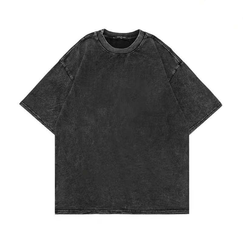 大码vintage美式复古t恤女oversize街头风ins潮欧美炸街短袖上衣