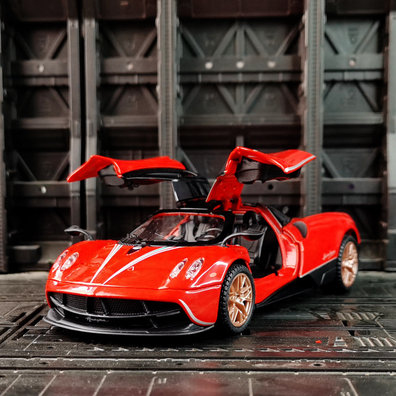 嘉业1:32帕加尼中国龙合金汽车模型回力声光玩具跑车盒装32643