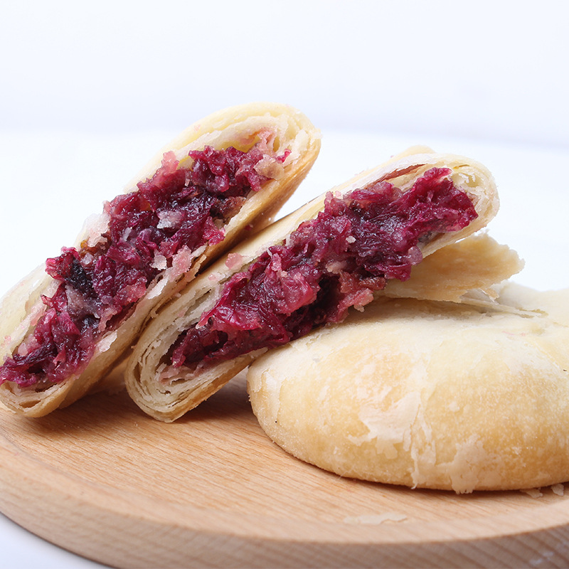 玫瑰鲜花饼零食小吃休闲食品云南特产好吃玫瑰花饼丽江早餐糕点