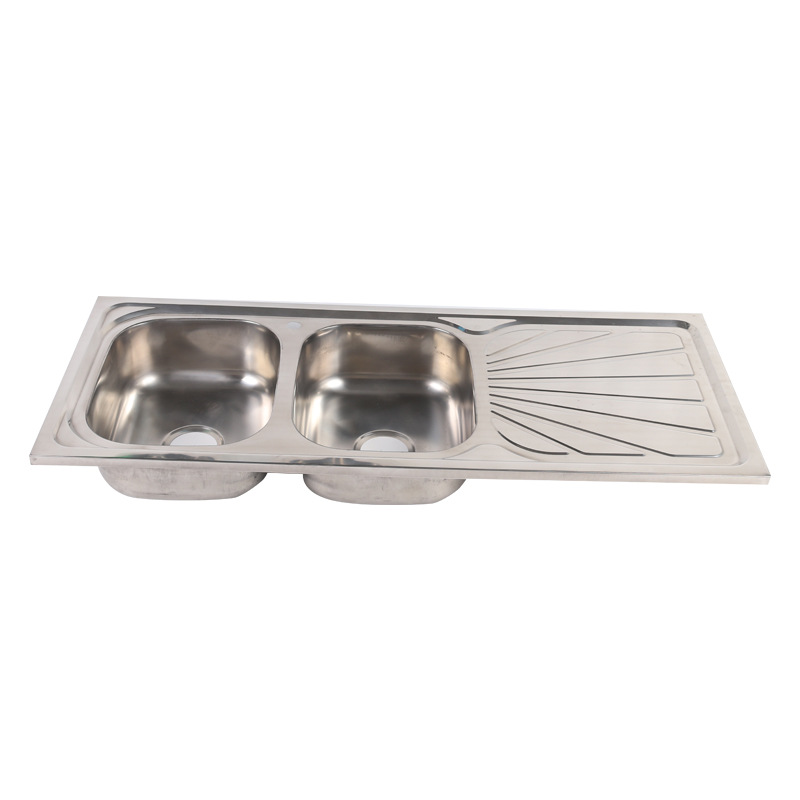 Foreign Trade Band Plate Kitchen Sink Stainless Steel (Polished) Washing Basin Stainless Steel Hand Sink One Piece Dropshipping