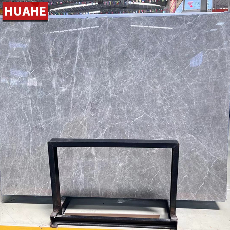 厂家直销灰色天然大理石意大利灰古堡灰板材楼梯背景飘窗台面批发