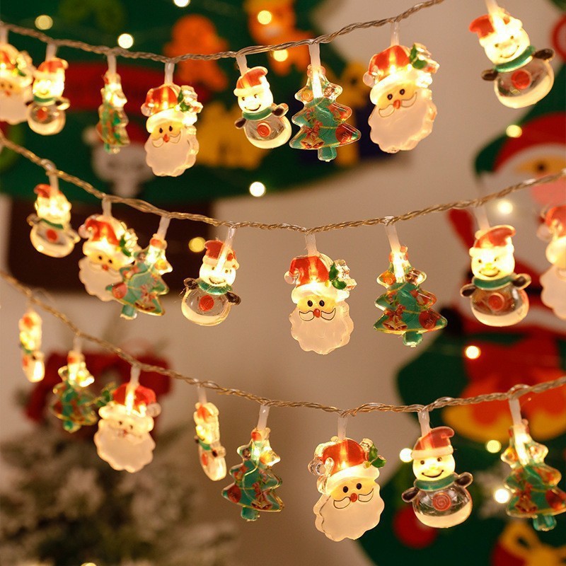 Christmas Decorative String Lights Collection Led Santa Snowman Christmas Tree Bedroom Bar Decoration Atmosphere Light String