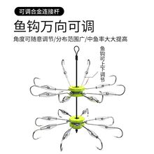 钢丝翻板钩抛竿爆炸鱼钩方块饵料钓鱼朝天翻版鱼勾八爪盘钩串