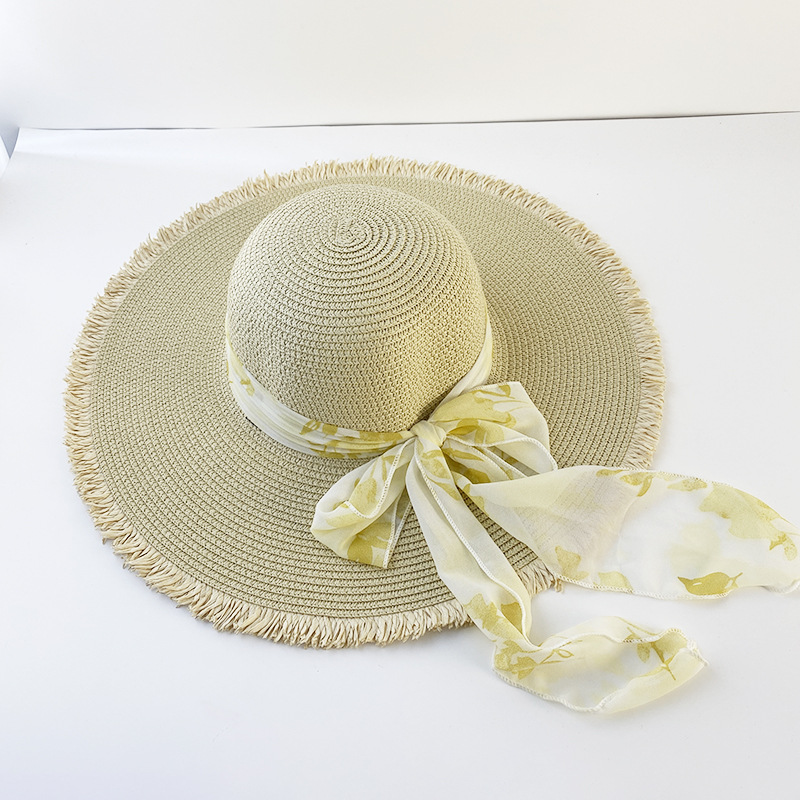 Hat Female UV Protection Sun Hat Beach Straw Hat Summer Fashion Travel Bucket Hat Sun-Proof Face Cover Sun Hat