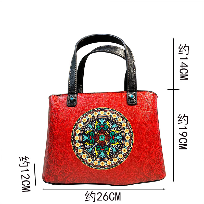 2023 New Women's Shoulder Bag Zipper Women's Handbag Ethnic Style Retro Women's Bag Mini Stylish Bag Girls