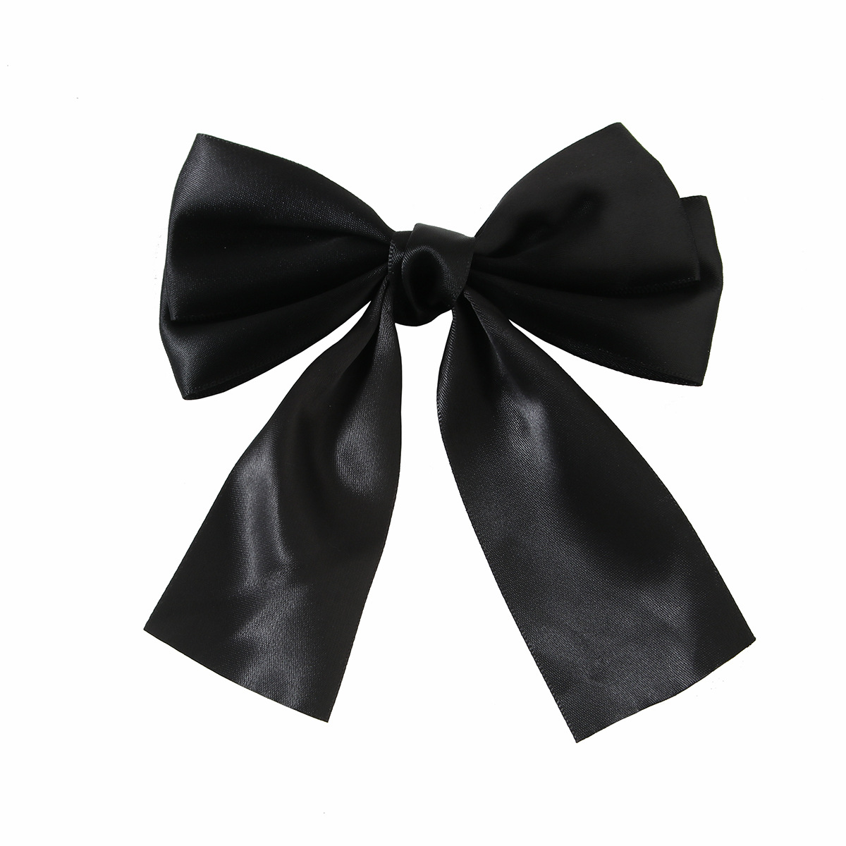 Cross-Border Sweet Double-Layer Bow Barrettes Women's All-Match Korean Satin Bow Hair Clip Duckbilled Hair Accessories