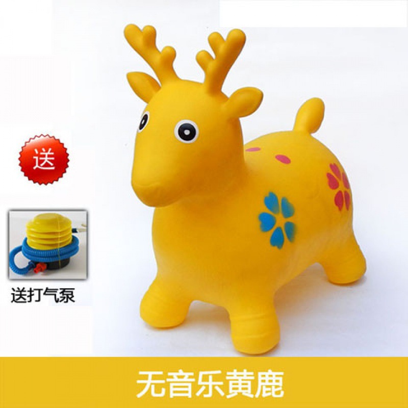 Jumping Horse Wholesale Children's Toy Inflatable plus-Sized Thickened No Baby Mount Pony Riding Music Jumping Deer