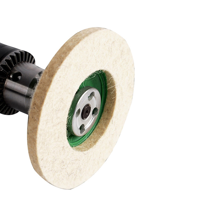 跨境爆款100mm羊毛轮 大理石镜面抛光轮 毛毡轮打磨片 羊毛抛光盘