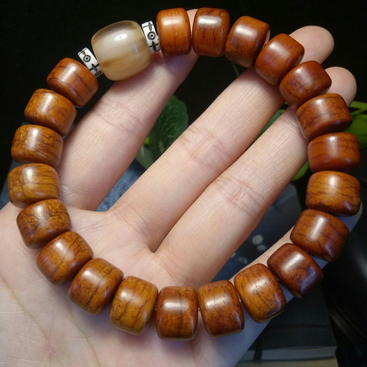 西藏牦牛角手串情侣耗牛骨藏式佛珠转运文玩招财男士手链女士