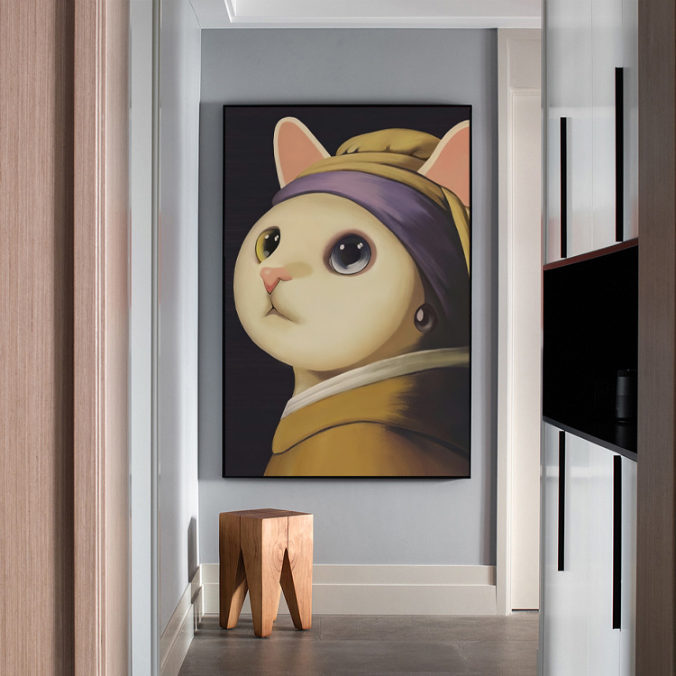 北欧现代卡通装饰画小众艺术客厅沙发背景墙挂画玄关挂画背景画