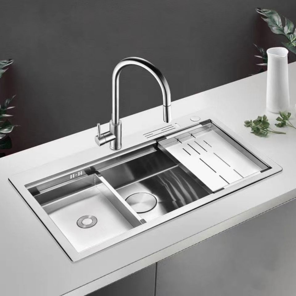 洗菜盆双槽家用阳台不锈钢水池柜子厨房水池一体柜落地式单槽商用