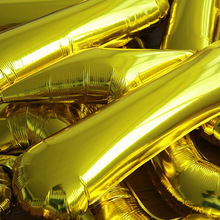 K31C40寸美版金色字母宝宝满月酒百日宴周岁生日派对公司年会气球