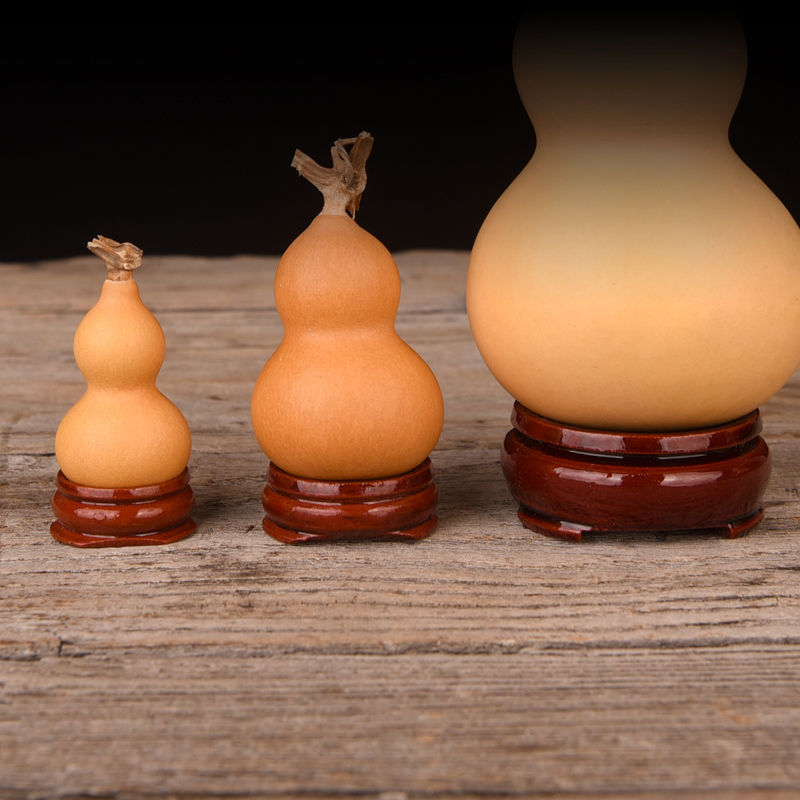 葫芦底座天然实木质大小水晶球核桃底托架摆件葫芦底座直销批发