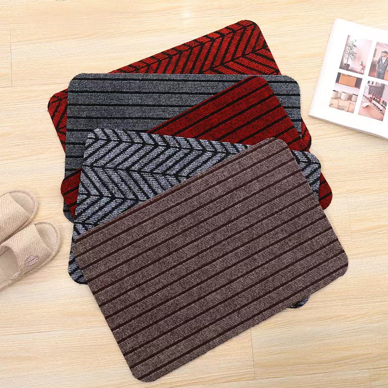 New Door Mat Kitchen Pad Simple Modern Moisture-Proof Non-Slip Striped Stain-Resistant Pedal Door Mat Bedroom Living Room Cushion