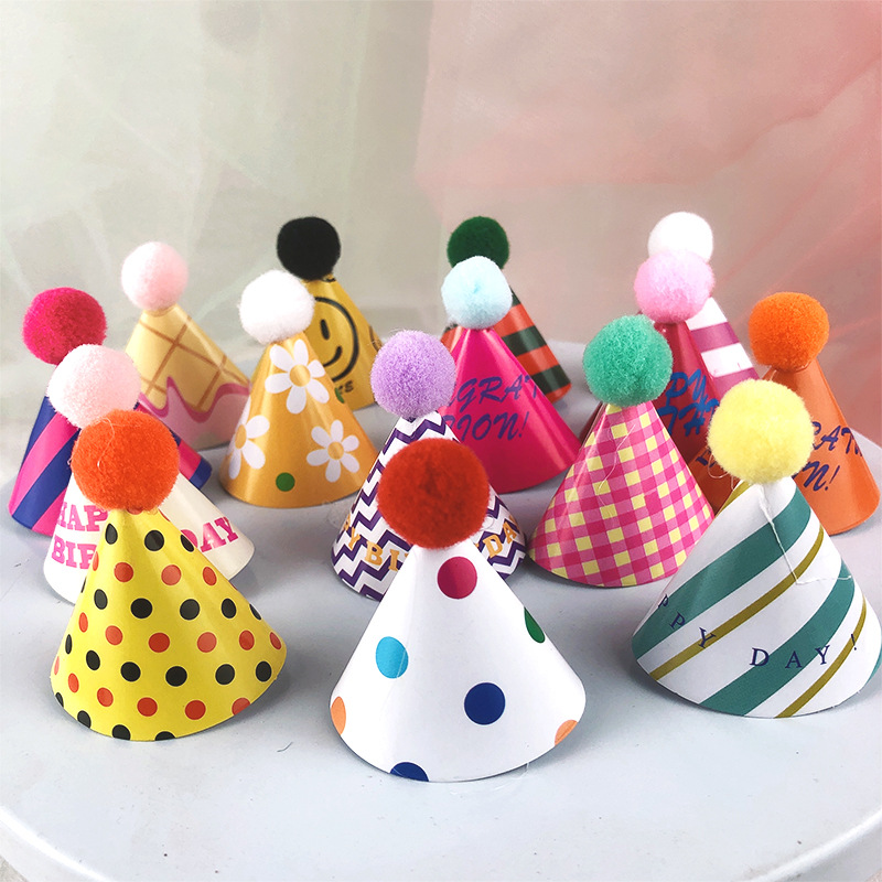 Cake Decoration Topper Korean Ins Cake Decoration Small Hat Dessert Table Plug-in Birthday Party Decoration Ornaments