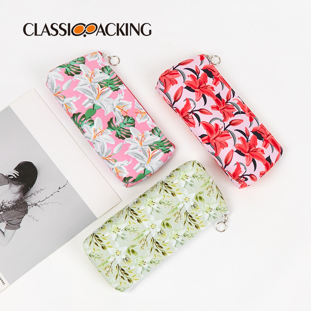 Simple Pencil Case INS Style Japanese Style Stationery Case 2022 New Popular Small Floral Pencil Bag Multifunctional Storage Bag