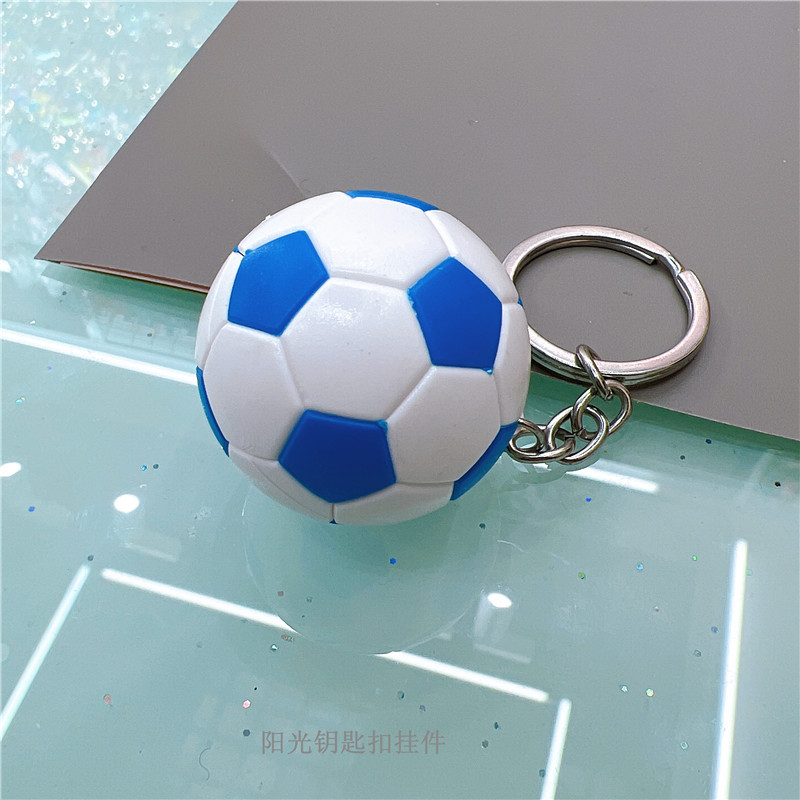 Creative Football Key Ring Pendant Bag Accessories Football Small Gift Sports Activity Souvenir Factory Direct Sales