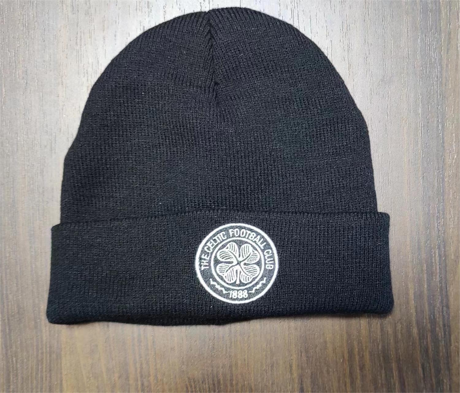 爆款热销kani 凯尔特人足球队绣花针织帽子 外贸欧美时尚款帽子