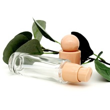 现货批发透明30ml细长直圆玻璃粉底液分装瓶可用于唇彩分装瓶