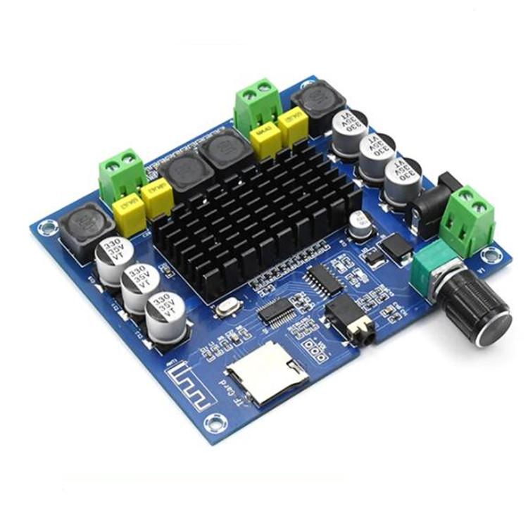 xh-a314 大功率数字蓝牙功放板tpa3116d2蓝牙5.0模支持aux和tf卡