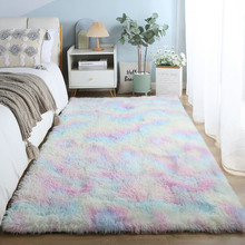 北欧风长绒卧室地毯客厅网红ins少女床边毯加厚升级防滑冬季毛毯