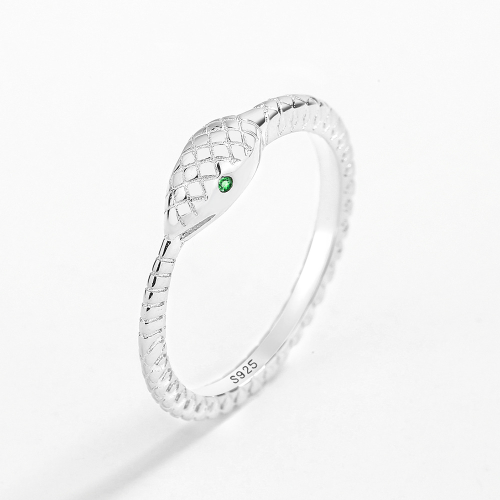 s925纯银戒指女可爱灵蛇气质时尚ins日系蛇指环 跨境优质货源-阿里巴