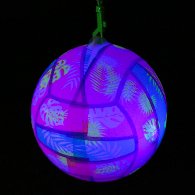 弹力发光健身甩甩球儿童充气玩具 弹力球闪光手提波波球玩具批发