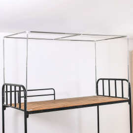 蚊帐支架学生宿舍寝室子不锈钢床帘下铺上铺床杆可伸缩配件独立站