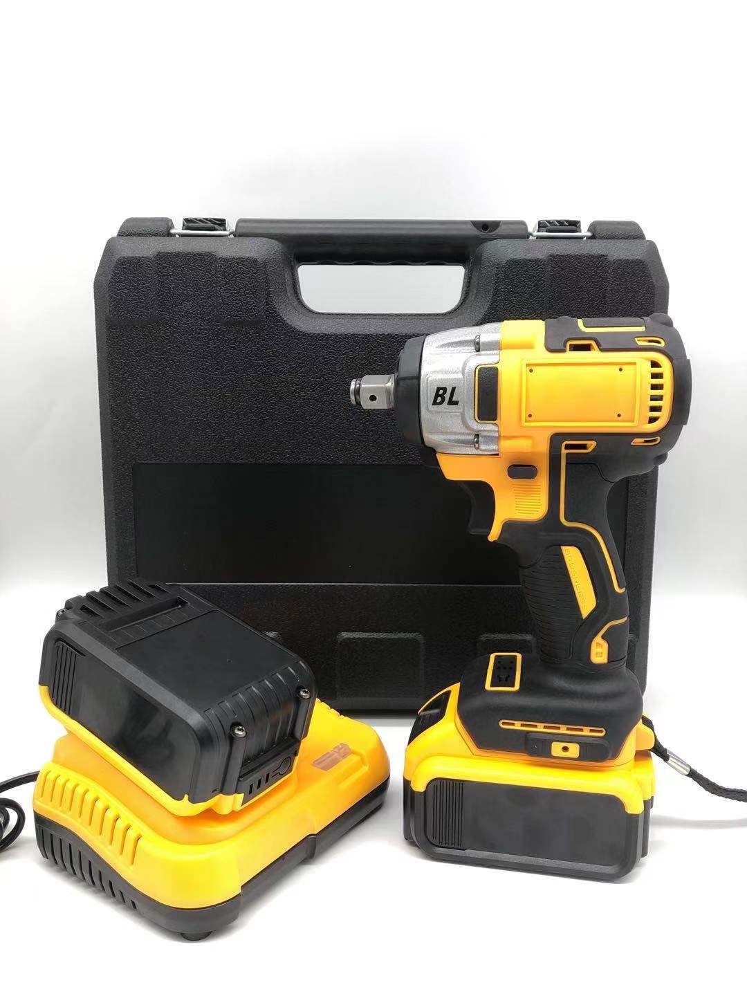 批发无刷电动扳手锂电扳手冲击汽车脚手架子工木工电动工具