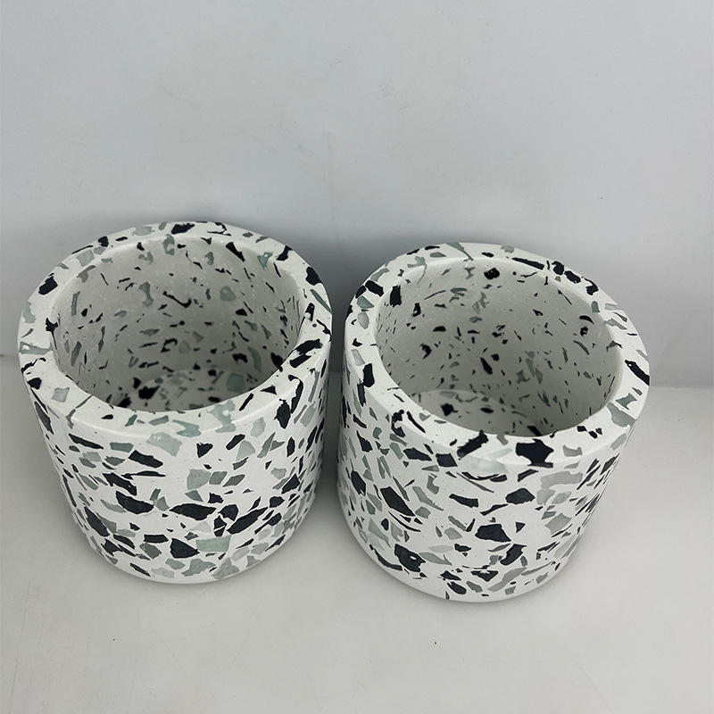 水磨石蜡烛杯透亮透光烛台水泥工艺品摆件酒店民宿混凝土工艺烛台