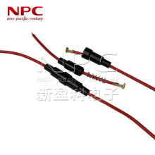 5*20mm保险丝座22号线保险黑色公母管座线束管套座22AWG11cm+11cm