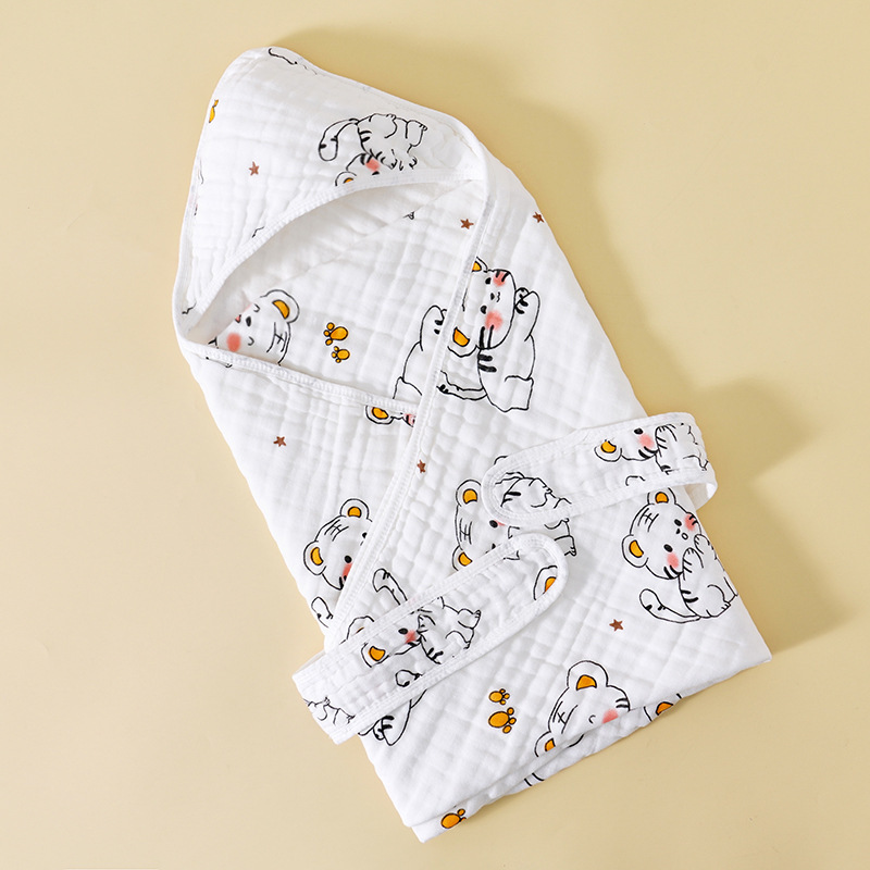 Wholesale Newborn Cartoon Cute Cotton Cover Blanket Sleeping Blanket Spring and Summer Soft Baby Swaddling Towel Thin Baby Baby's Blanket