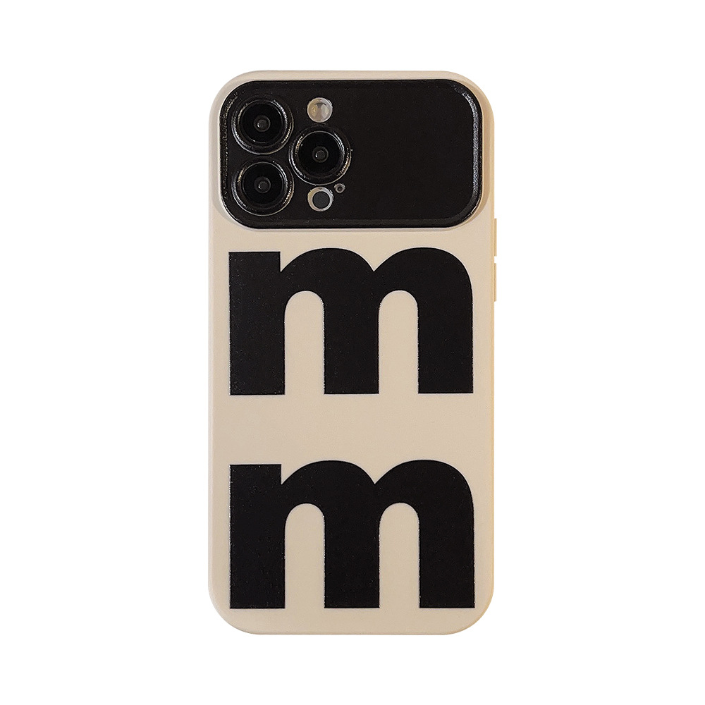 Minority Simple Letter M for Iphone14 Apple 15 Phone Case 13pro Max Personality 11 Trendy 12 Soft XR