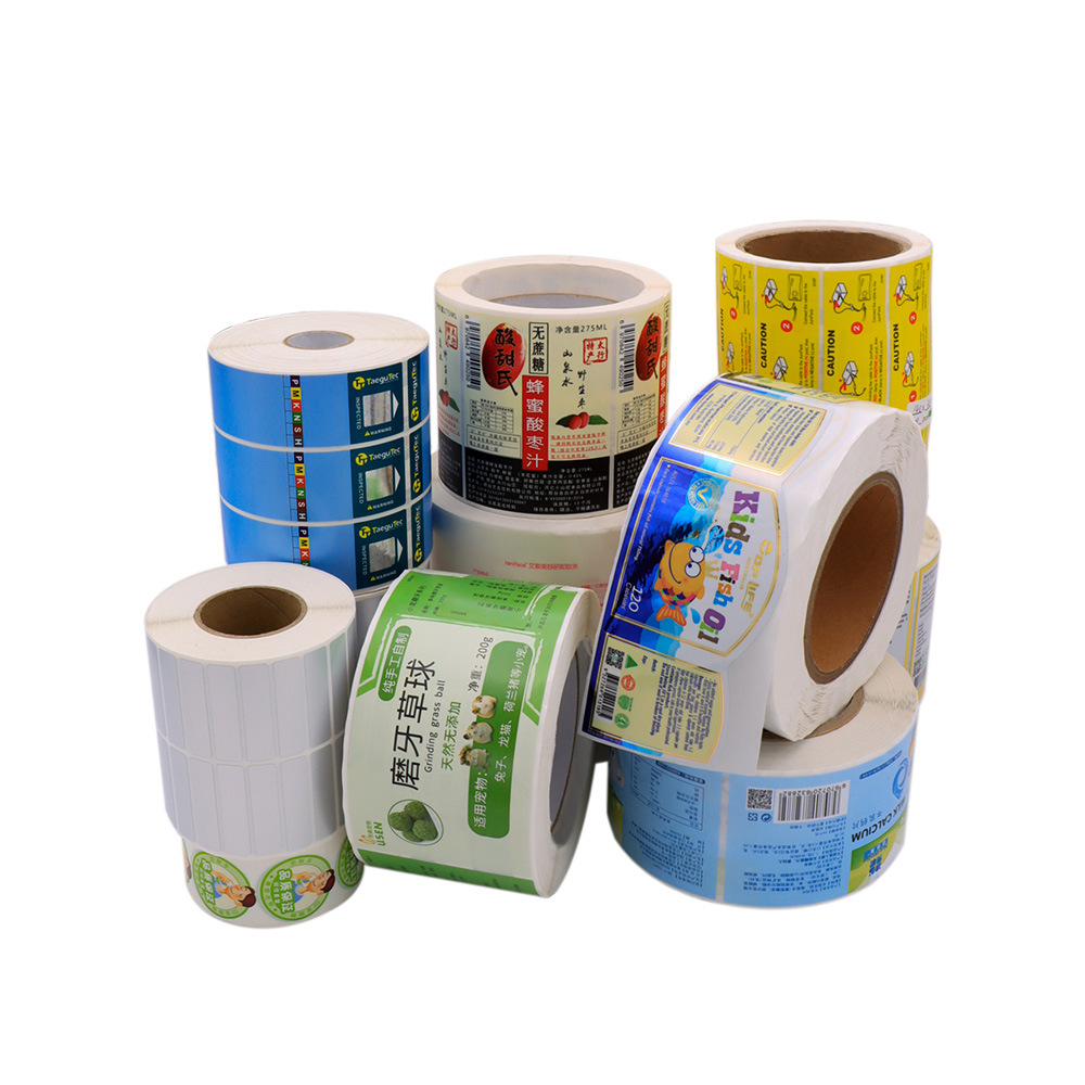 Manufacturer Reel Self-Adhesive Label Coated Paper Color Gilding Printing Frosted Roll Label Self-Adhesive Sticker