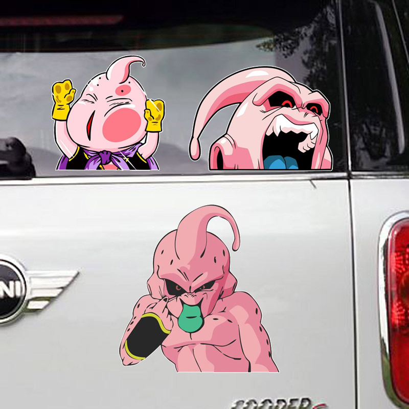 个性车贴七龙珠人物魔人布欧贴纸后档车玻璃电动电摩恶搞趣味车贴