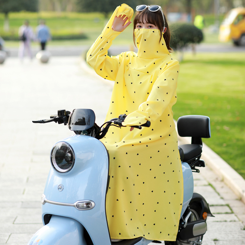 Sun-Protective Clothing for E-Bike Driving Women's Long Spring and Summer Cover Face Riding Motorcycle Outdoor Cycling Anti-Exposure Full Body Sun-Protective Clothing