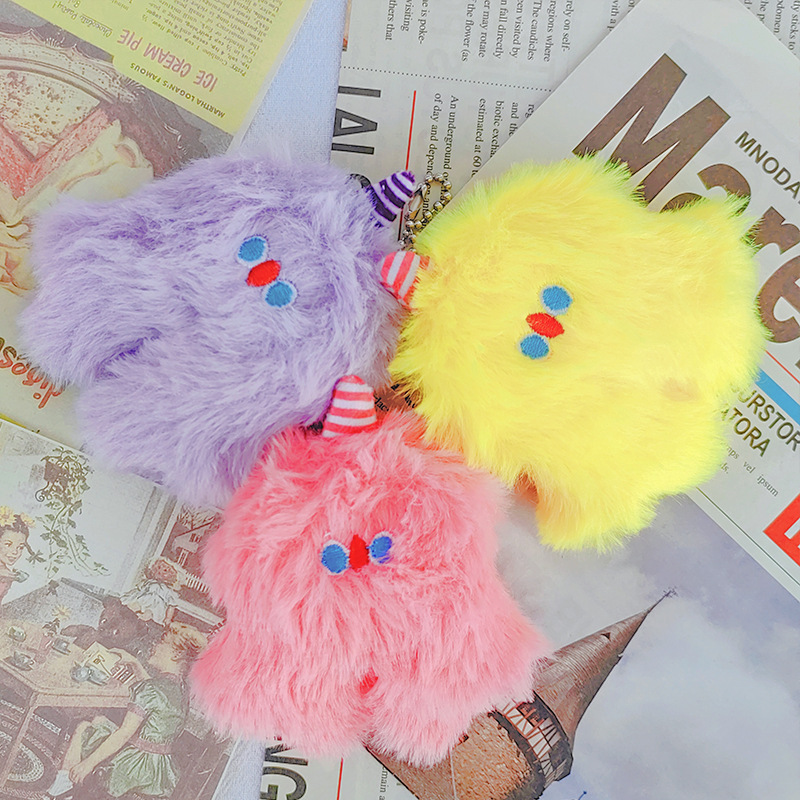 ins风粉萌小笨笨玩偶网红韩版毛绒钥匙扣挂件书包配饰服饰品公仔