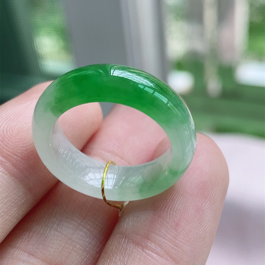 缅甸翡翠戒指老坑冰糯种飘阳绿翡翠戒指环戒指指环-阿里巴巴