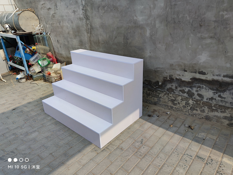 台阶型中岛柜梯形货架阶梯展示架鲜花店置物架鞋帽展架礼品展示柜